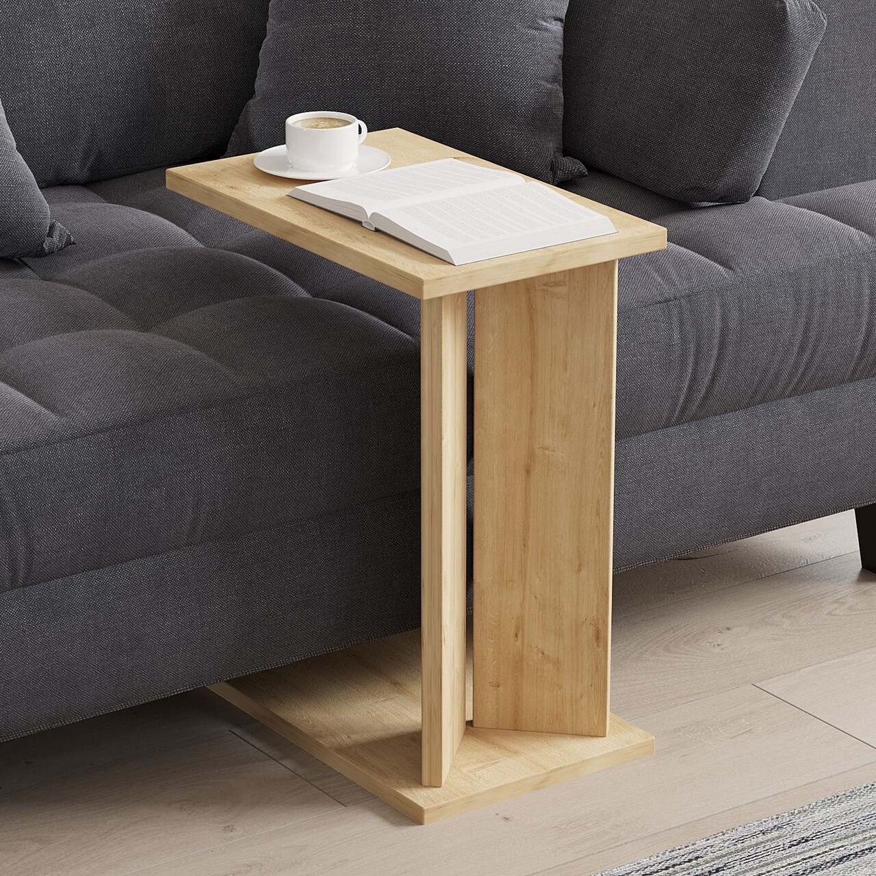 Masuta, Hanah Home, Lun, 25x48.6x50 cm, Maro - imagine 4